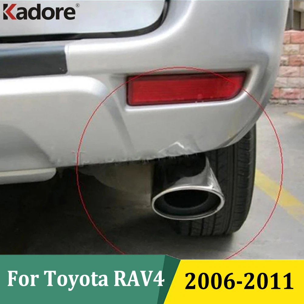 

Для Toyota RAV4 для Toyota Previa RAV 4 2006 2007 2008 2009 2010 2011 Нержавеющая сталь модифицированный Автомобильный задний круглый выхлопные аксессуары для глушителя