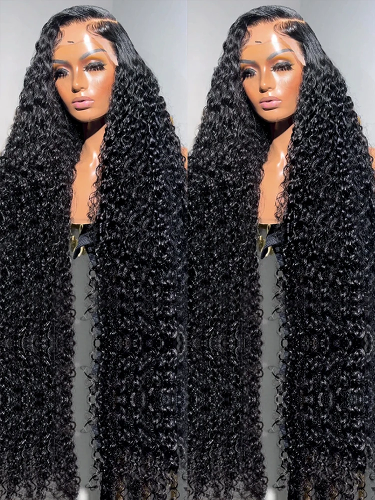 

13x6 Hd Lace Frontal Wig 13x4 Deep Wave Front Brazilian 360 Pre Plucked Wigs For Women 30 Inch Water Wave Curly Human Hair Wig