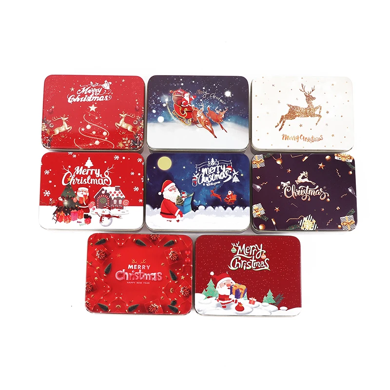 Empty Cookie Tin Candy Tin With Handle For Goodie Bag Party Treat Bag Christmas Gift Box
