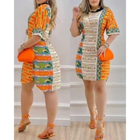 printed dresses women 2022 spring and summer new irregular dress short sundress