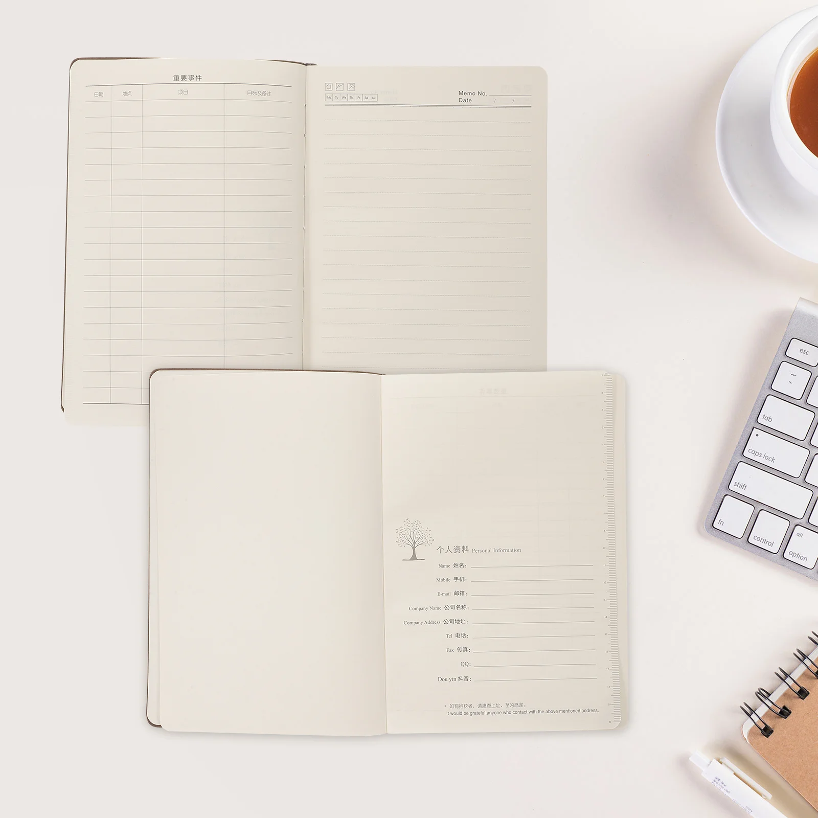 

2Pcs Portable Plan Planning Notebook for Note Home School