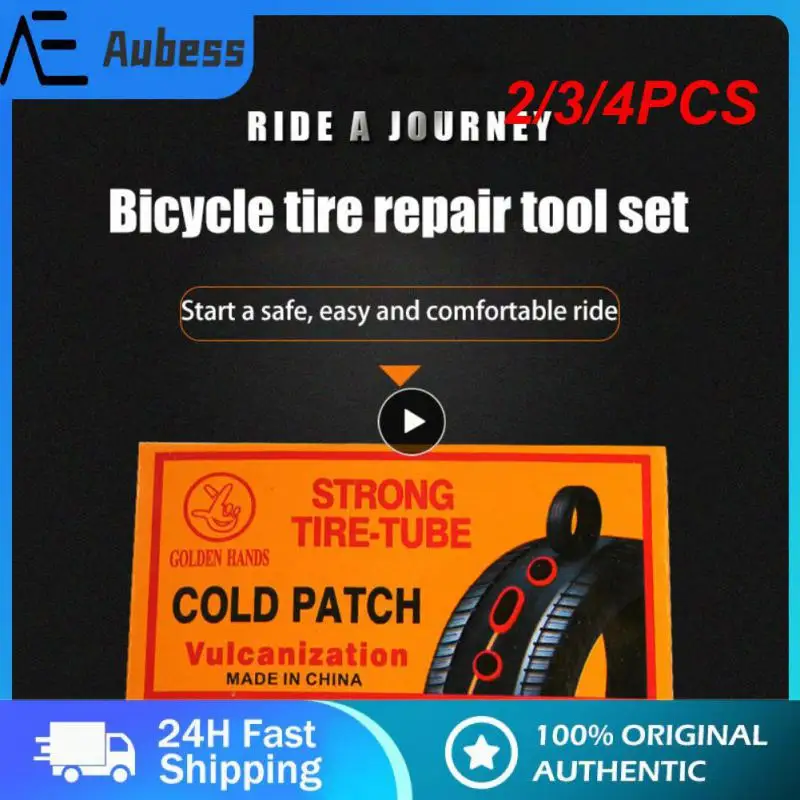 

2/3/4PCS 24/ Tire Patch Strong Adhesion Quick Drying Bicycle Tire Repair Kit Portable Durable Bike Tire Patch Repair Tool