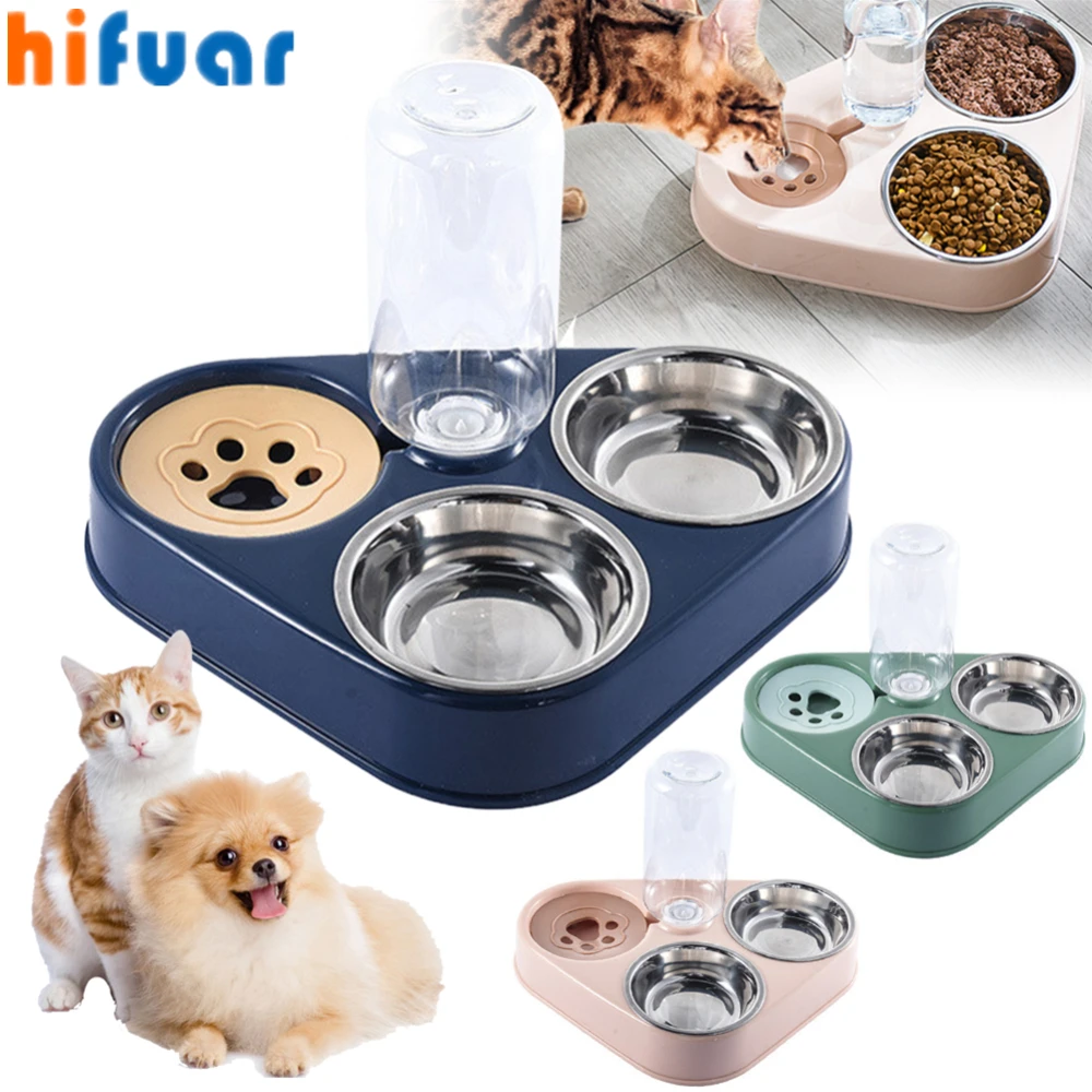 3 в 1 кормушка для собак и кошек из нержавеющей стали | Дом сад