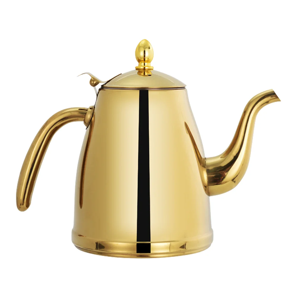 

Kettle Tea Teapot Water Steel Coffee Stainless Stove Pitcher Stovetop Pot Spout Pour Over Boiling Whistling Oil Heating Bottle