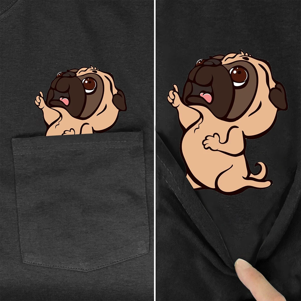 Женские футболки CLOOCL из 100% хлопка модные топы с карманами для богатых собак и