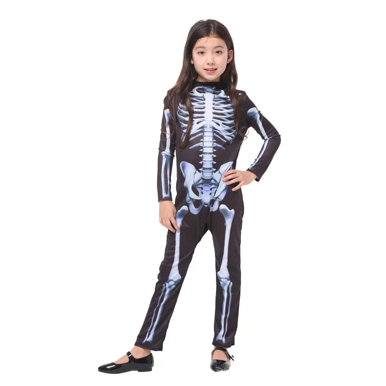 Карнавальный костюм для вечеринки страшный демон дьявол череп скелет комбинезон