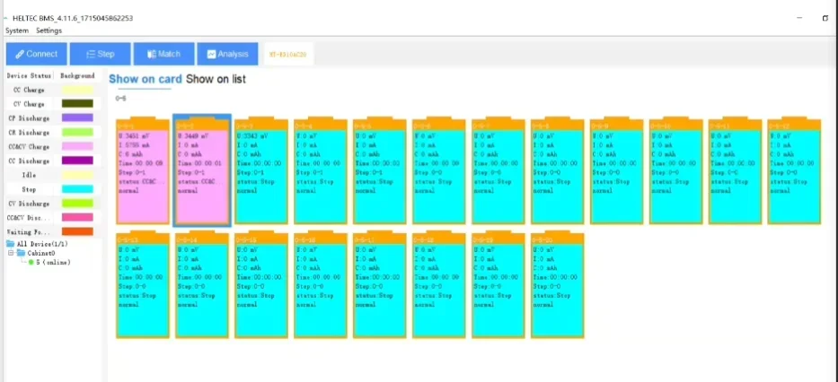 Heltecbms 20-канальный тестер емкости аккумулятора 10A Эквалайзер заряда/разряда