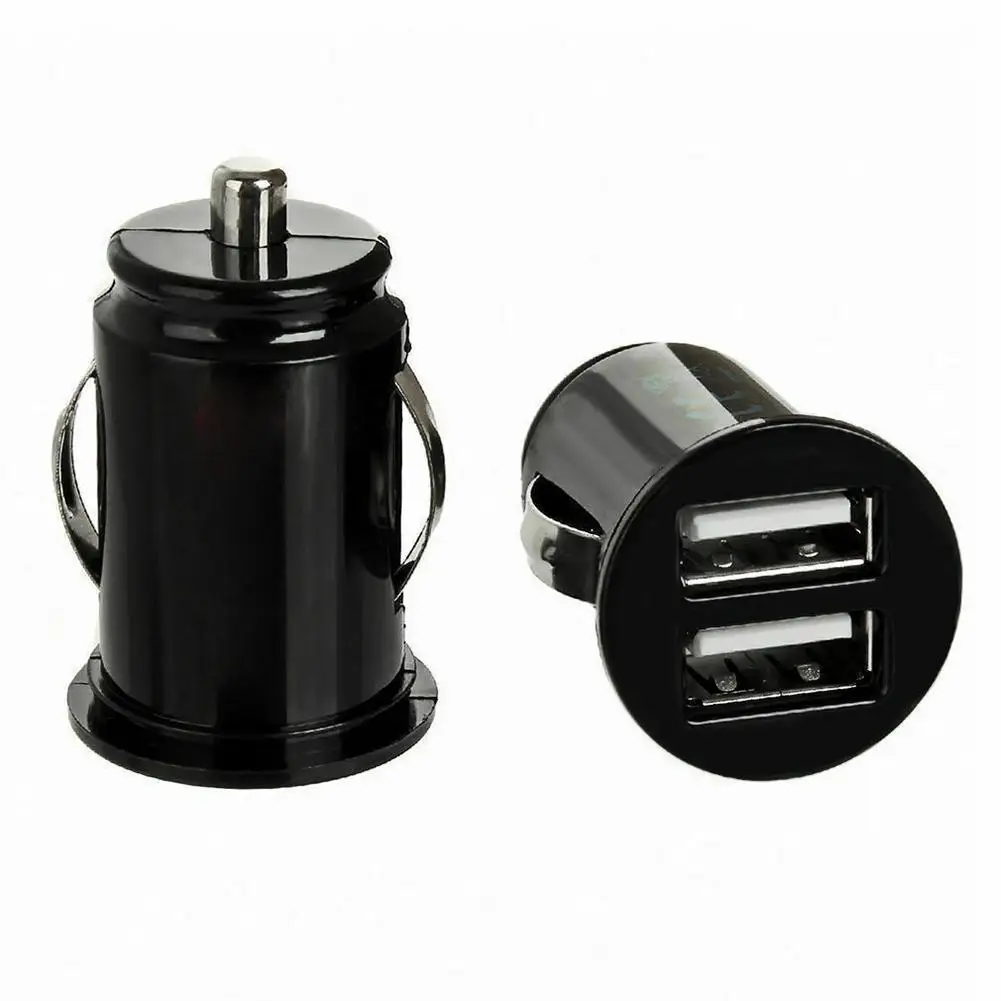 Автомобильное зарядное устройство Mini USB с двумя портами адаптер для быстрой