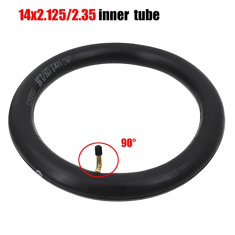 14x125/2.35 14-дюймовая внутренняя трубка с изогнутым штоком клапана для шин