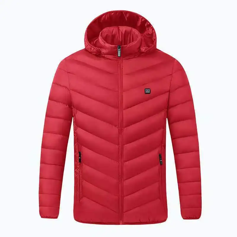 Fashion Men Jacket Intelligent Fever USB Winter Outdoor Electric Heating Warm Sprots Thermal Coat Clothing Heatable Cotton
