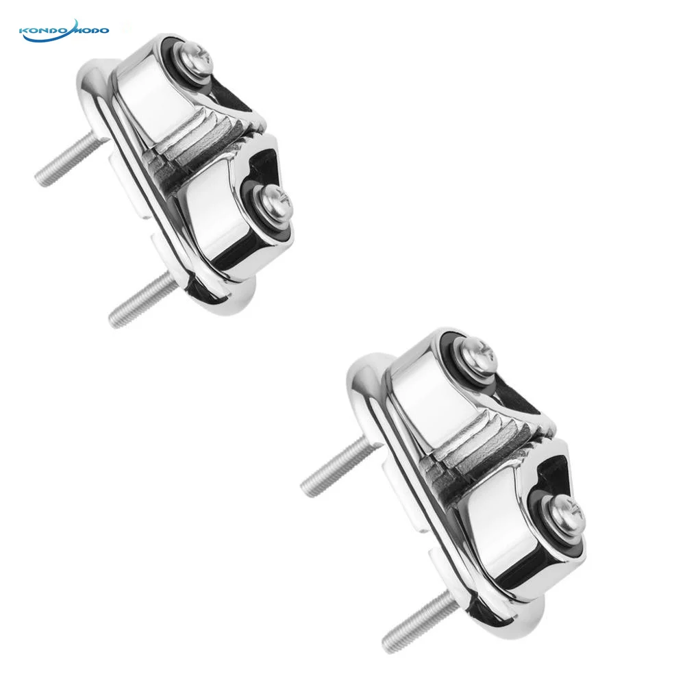 

2PCS Stainless Steel 316 Ball Bearing Rope Clamp with Leading Ring Sailboat Rope Clamp Pilates Equipment Marine Boat Accessories