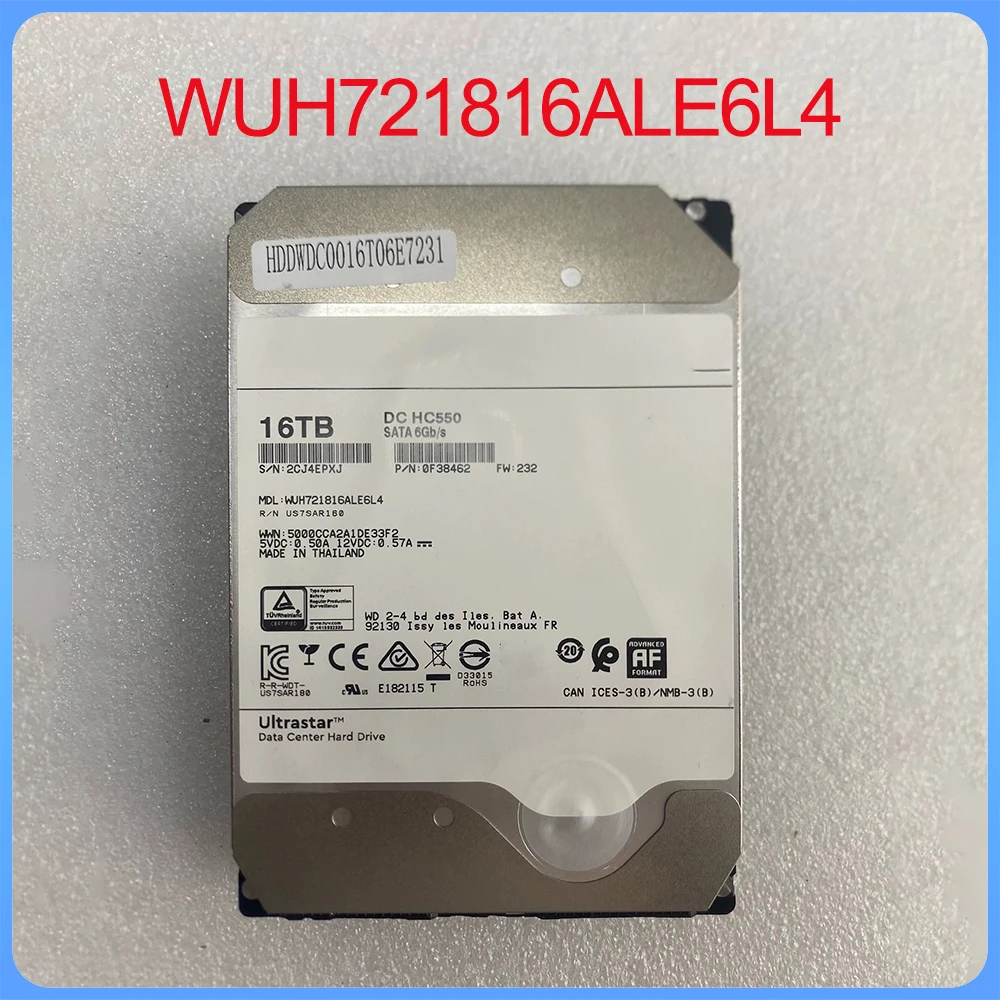Новый оригинальный жесткий диск для WD 16 Тб 3 5 дюйма SATA 6 Гб/с 512 МБ 7200 об/мин Enterprise