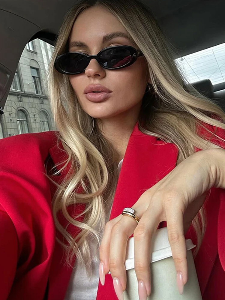 Красный блейзер женские свободные модные городские куртки с лацканами и