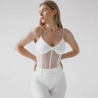 mesh patchwork vest women sexy see through slim fashion corset vest 2022 summer party streetwear sexy outfit elegant female 2022