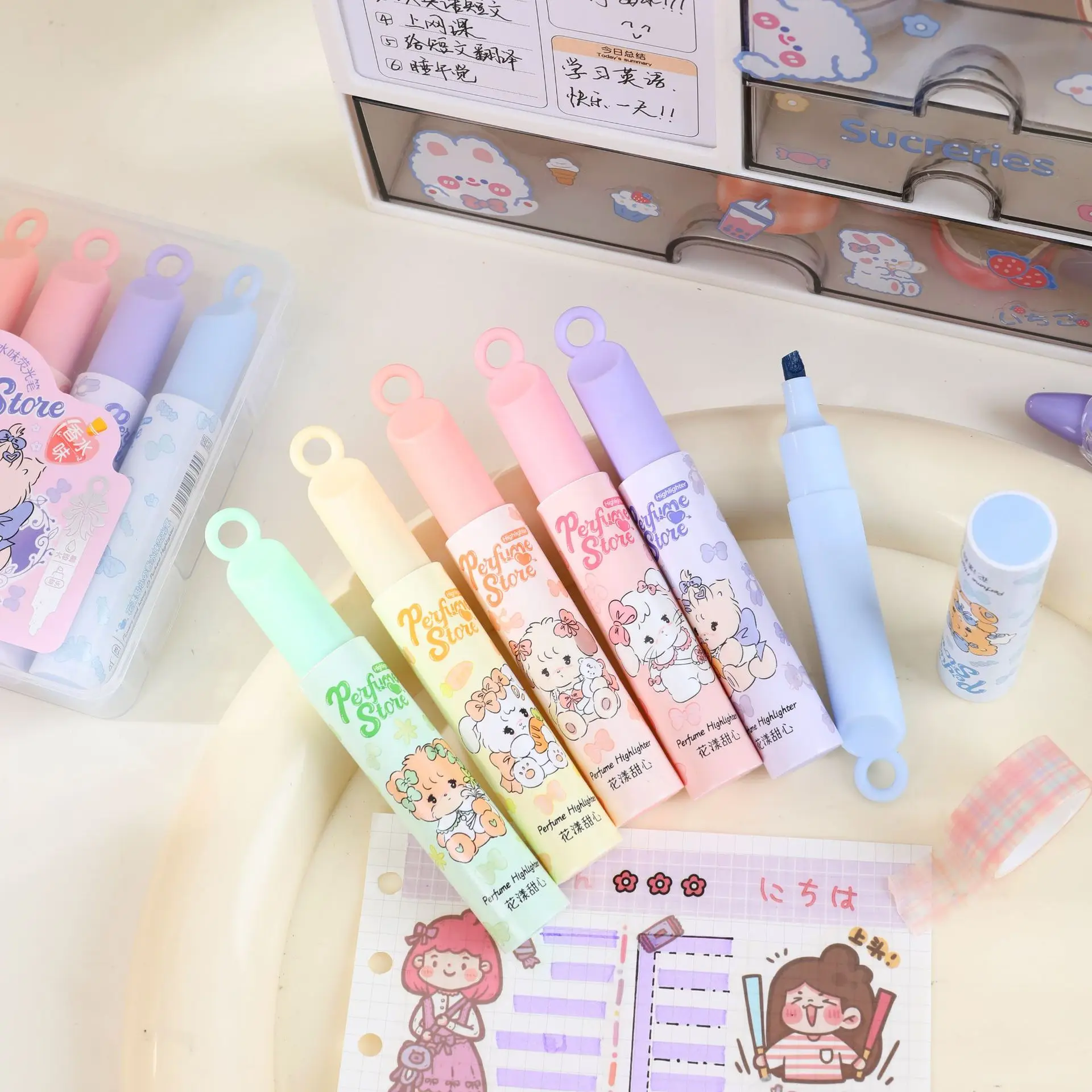 6 цветов/коробка Kawaii парфюмерный маркер ручка милый для скрапбукинга расписные