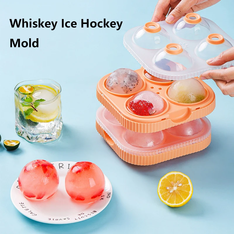 

Creative Ice Cube Mold for Whiskey Ice Hockey Ice Cube Ice Hockey Mold Plastic Ice Cream with Cover Ice Grid