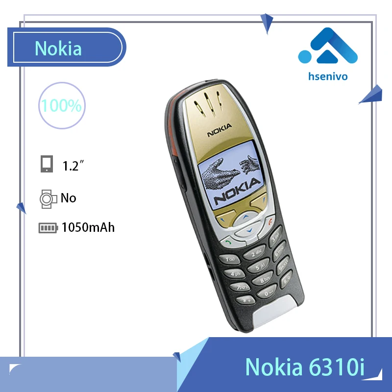 

Nokia 6310i Refurbished-Original Unlocked Nokia 6310 6310i 2G GSM Tri-band Classical Cellphone refurbished
