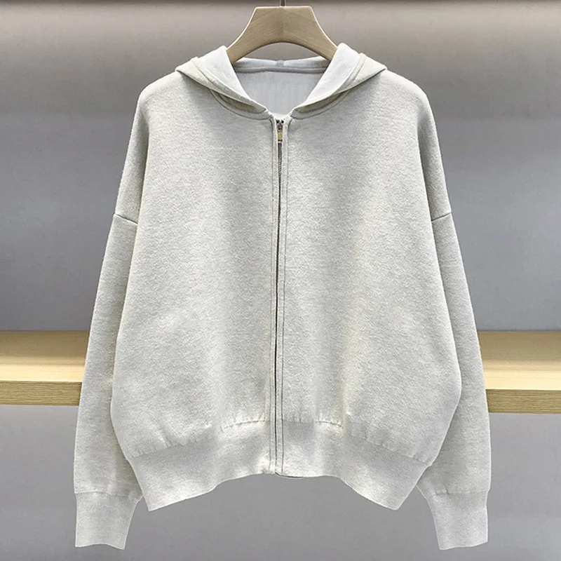 

New Arrival Hoodies Women SANDR Letter Embroidery Sweatshirt Women Loose Zip-up Hoodies Women Casual Streetwear Woman Hoodies