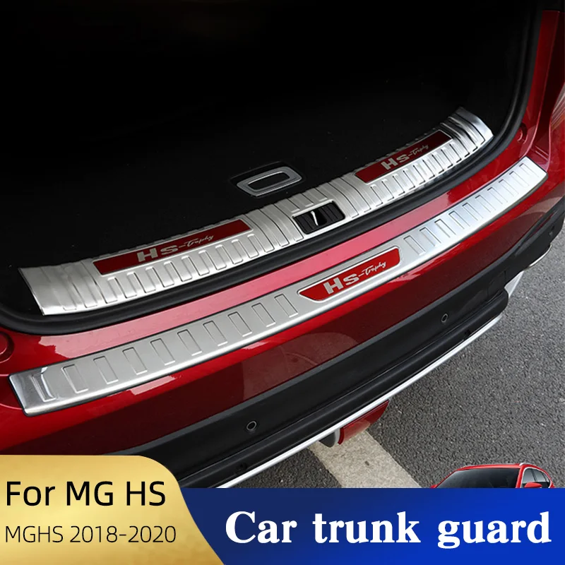 

Автомобильный задний бампер для MG HS MGHS ZS 2018-2020, защитные наклейки, защитная пластина БАГАЖНИКА АВТОМОБИЛЯ, декоративные наклейки, аксессуар...