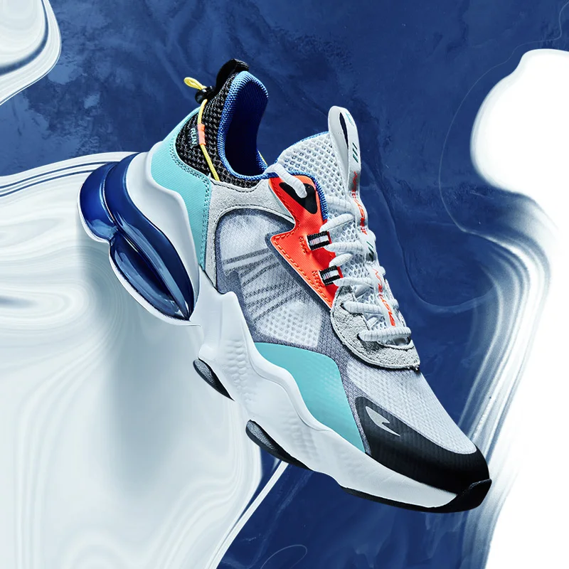 QIAODAN Running Shoes for Men 2023 Spring New Fahion Shock-Absorbant Breathable Anti-slip Lightweight Sneakers XM25200203