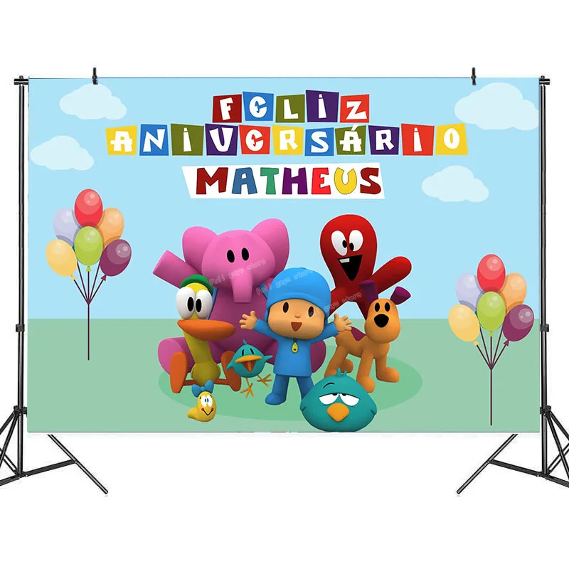 Pocoyo декорации из мультфильма аниме дурная печать фотография День Рождения Декор