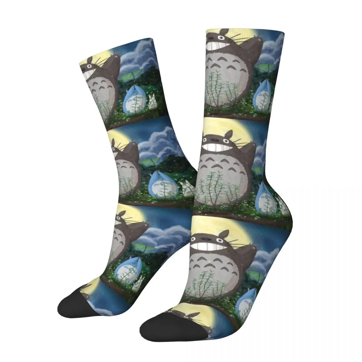 

Funny Crazy Sock for Men Dance Hip Hop Totoro Film Studio Ghibli Quality Pattern Printed Crew Sock Casual Gift