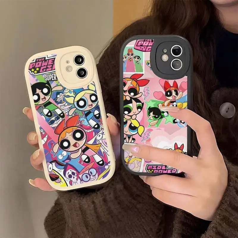 

Cartoon The-P-powerpuffs-G-girls Phone Case Hard Leather Phone Case for iPhone 13 12 Mini 11 14 Pro Max Xs X Xr 7 8 Plus 6 6s Se