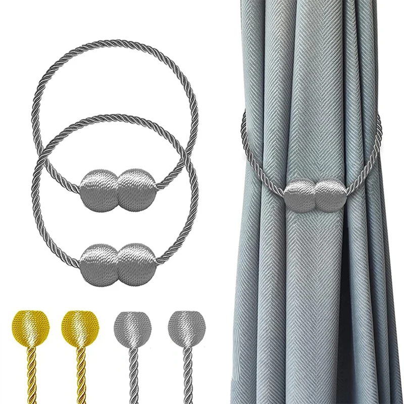 

Магнитные застежки для штор, серые застежки для штор, держатели для штор