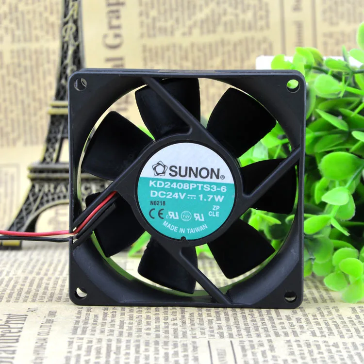 

KD2408PTS3-6 DC24V axial cooling fan radiator fan 8025 80mm 80*80*25 mm