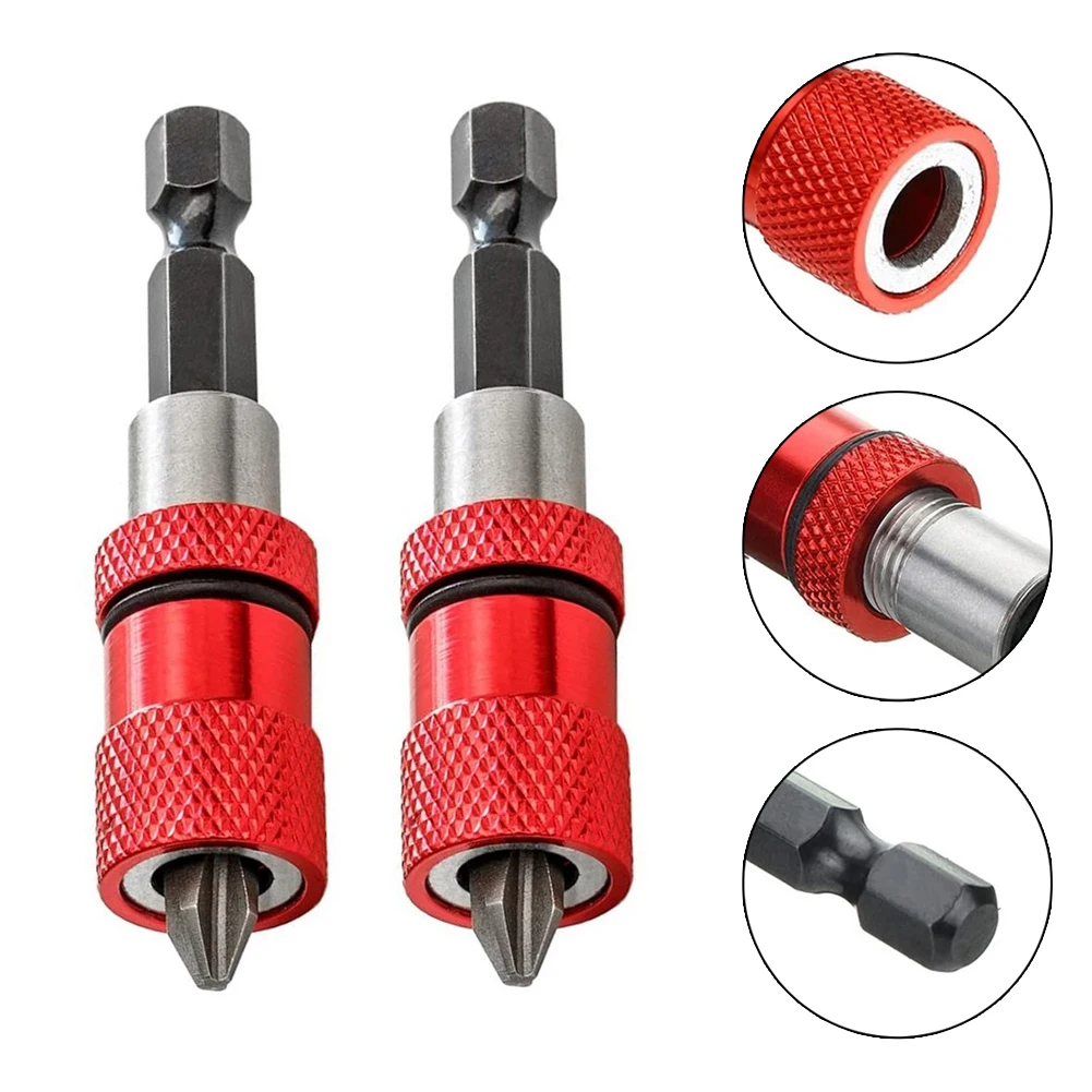 

4pcs 1/4" Hex Shank Adjustable Screw Depth Screwdriver Bit Holder With PH2 Screw Driver Bits Power Tool Accessories