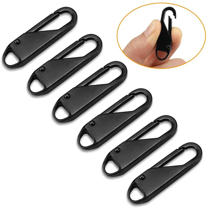 

5pcs Fashion Universal Zipper Puller Slider Instant Sewing Zippers Head Repair Kit Replacement Broken Buckle Travel Bag Suitcase