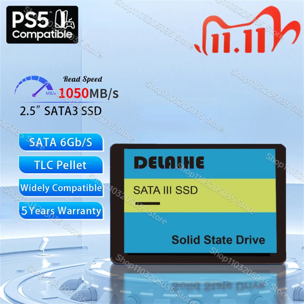 

2023 New 4TB SSD Sata Hard Drive Disk Sata3 2.5 Inch 2TB 1TB High Speed Hard Disk Internal Solid State Drives For Laptop PS5