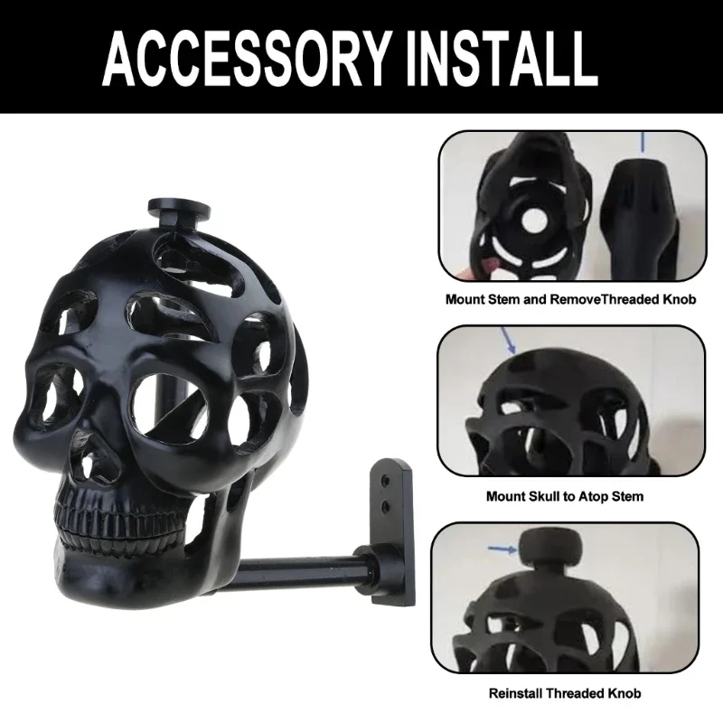 Держатель для мотоциклетных шлемов настенное крепление вешалка в форме черепа