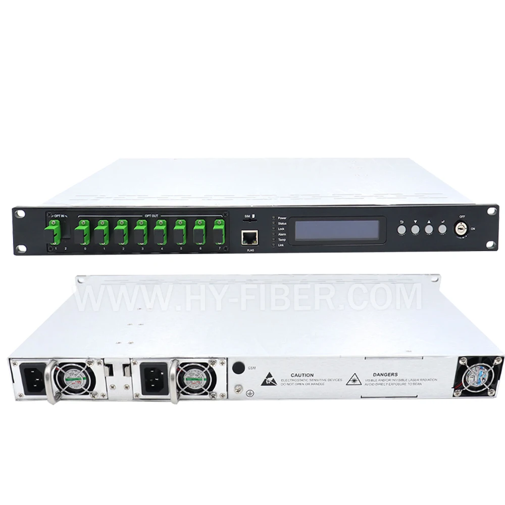 8-полосный усилитель CATV 1550 нм оптический двойной источник питания EDFA