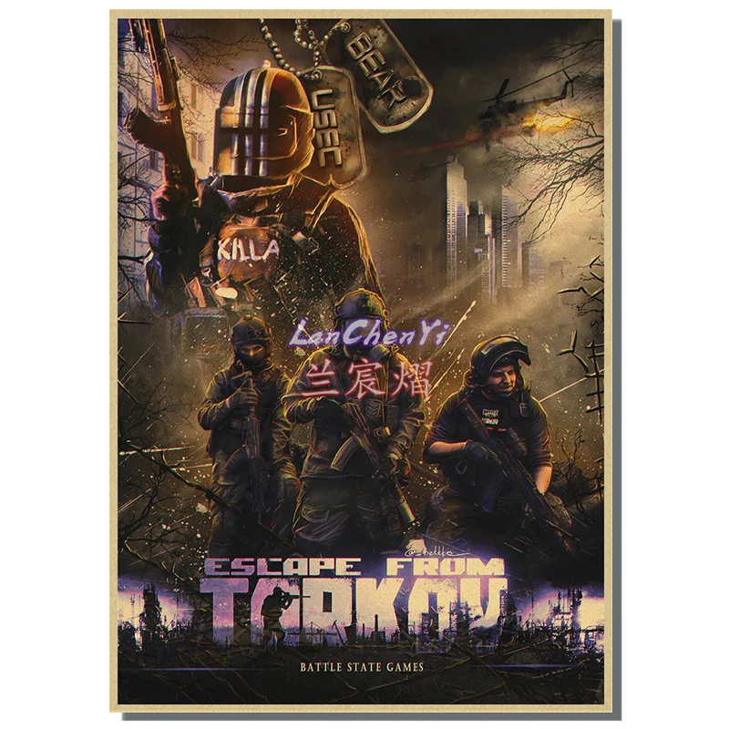 

Постер Escape From Tarkov из крафтовой бумаги