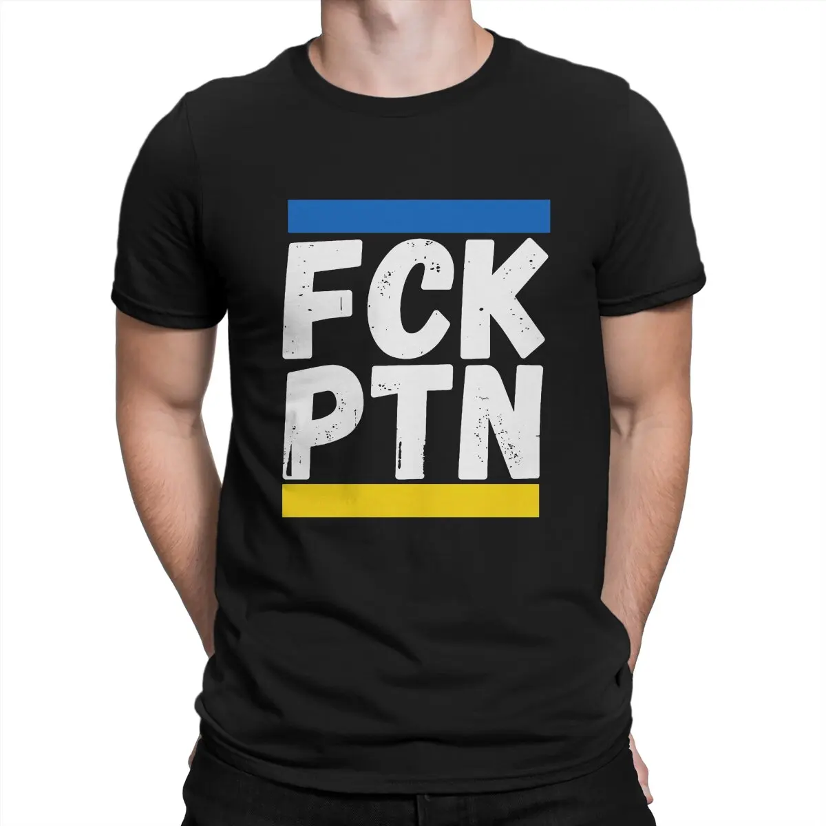 

FCK PTN T-Shirt for Men Stop the Wars No War Funny Pure Cotton Tees O Neck Short Sleeve T Shirts New Arrival Clothes