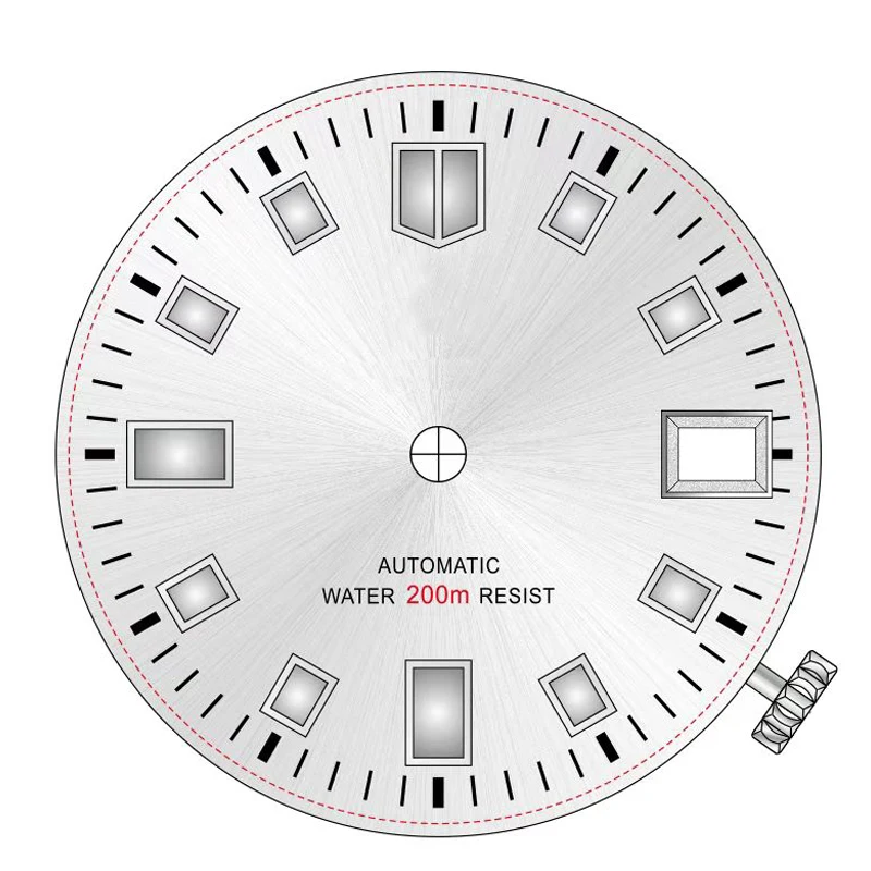 New Luminous Sterile Blue Green Black Watch Dial Faces Fit For NH35A NH35 Movement With Date Window