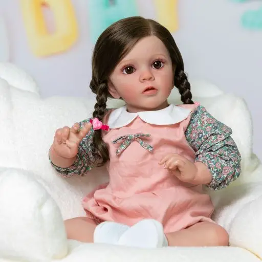 Handgemachte rosa Reborn Neugeborenes Baby Mädchen Puppe Bob Tube Top 