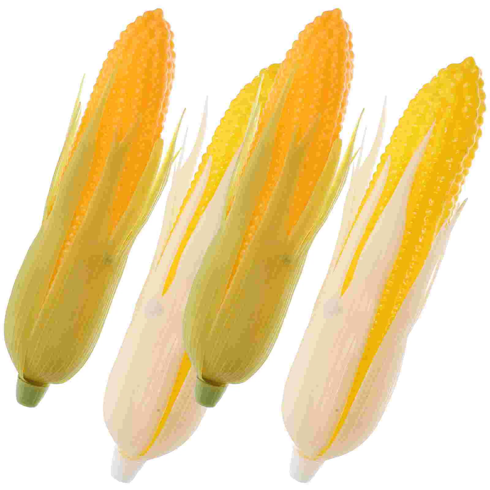

4 Pcs Decor Corn Realistic Decor Cob Artificial Photo Home Plastic Fake