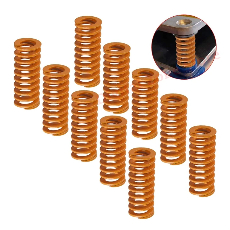 

10Pcs Heatbed Bottom Connect Leveling Die Springs Light Load Compression 8 x 20mm for Creality CR-10 10S S4 Ender 3