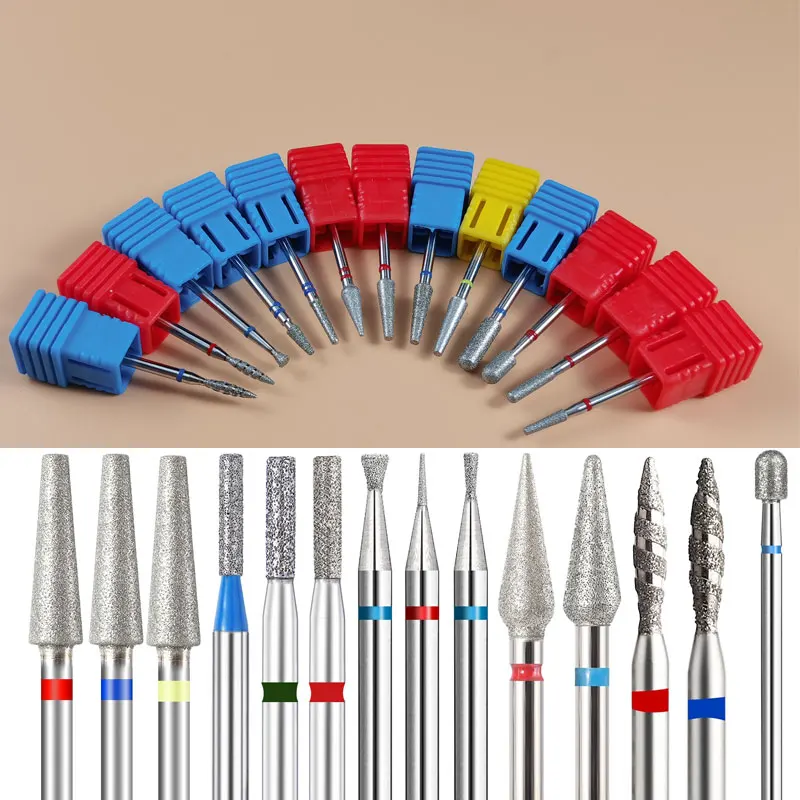 

Алмазная дрель для ногтей Forever-BT, фрезы для маникюра, роторные биты, аксессуары для очистки кутикулы, пилки для ногтей, инструменты