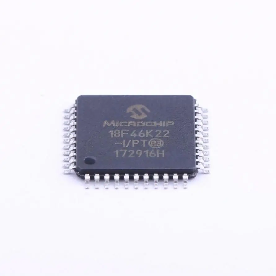 

MCU 8-bit PIC18 PIC RISC 64KB Flash 2,5 V/3,3 V/5V 44-контактный лоток TQFP-лотки PIC18F46K22-I/PT