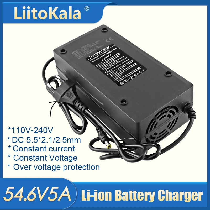 

LiitoKala 48V5A charger 13S 18650 battery pack charger 54.6v 5a constant current constant pressure is full of self-stop
