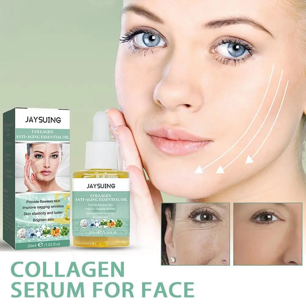 

30ml Collagen Face Serum Brightening Skin Moisturizing Anti Nourishing Anti Skin Serum Whitening Wrinkle Essence Care Aging H8C8