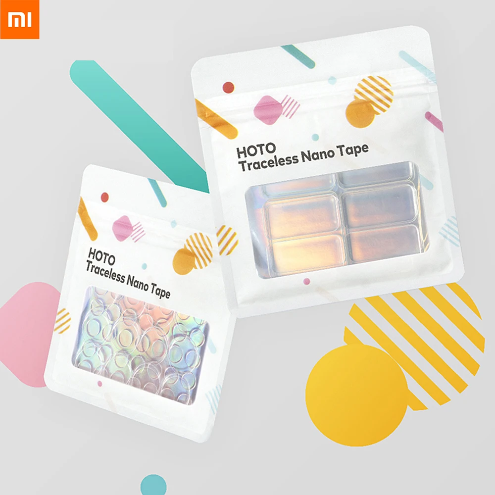 

Xiaomi HOTO Traceless Nano Tape Reusable Double Sided Tape Waterproof Wall Stickers Pendating Resistant Bathroom Household Patch