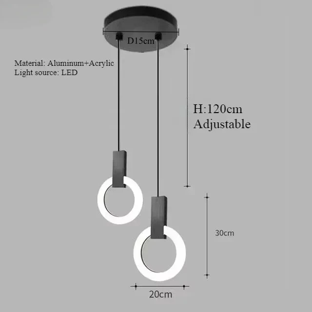 

Скандинавская простая светодиодная люстра для гостиной, спальни, прикроватная люстра для столовой, современная люстра для кафе-бара, украшение