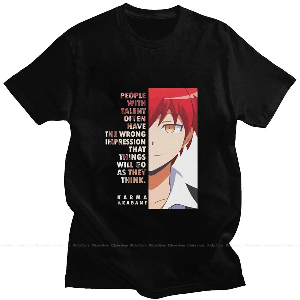 

Anime Assassination Classroom Korosensei Shiota Nagisa Akabane Karuma Classic Summer Short-sleeved Loose Sport Man T-shirt 2022