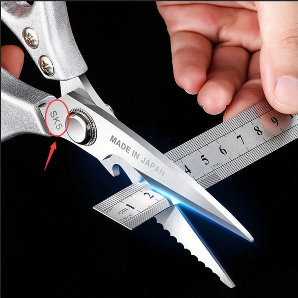 

Новые кухонные мощные ножницы, бытовые многофункциональные инструменты из нержавеющей стали, ножницы для овощей, мяса, костей, для барбекю, ...