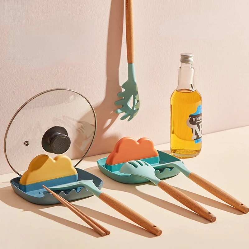 

Pot Lid Rack Spoon Chopstick Fork Storage Holder Kitchen Organizer Spatula Rack Cooking Tool Accessories Cloud Shape Tool
