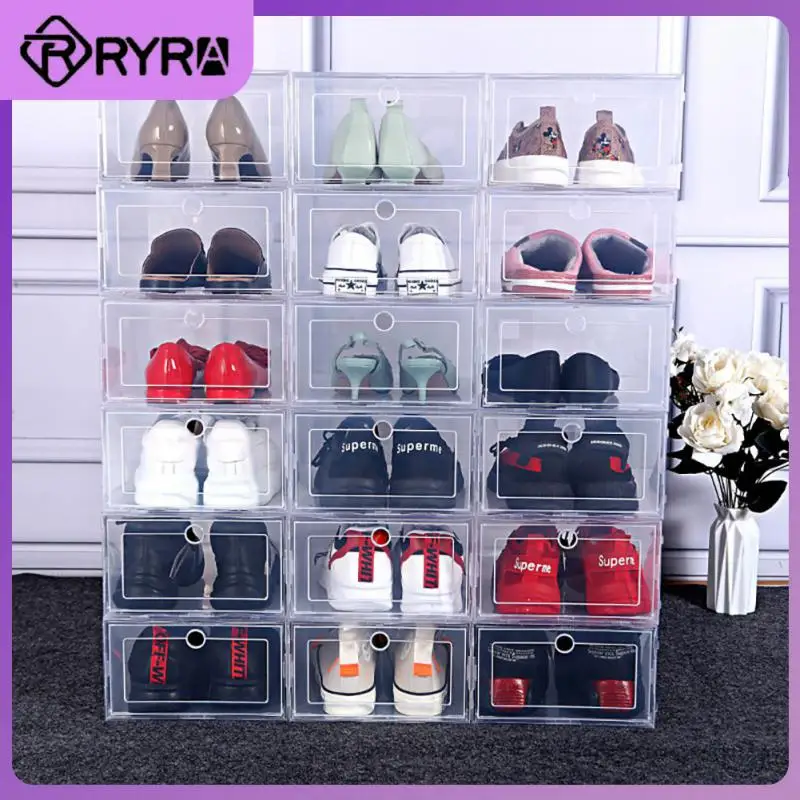 1pcs Drawer Case Thickened Shoe Organizer Drawer Foldable Stackable Transparent Shoe Box Organizer For Men Women Shoes Dustproof